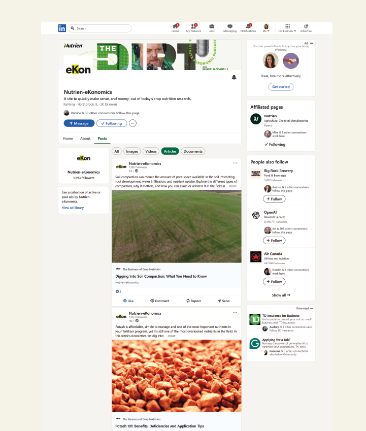 eKonomics: LinkedIN Biweekly Blog - suppport